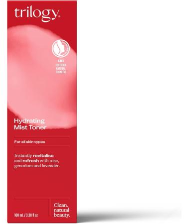 Trilogy Hydrating Mist Toner 100 mL - For All Skin Types - Instantly Revitalise & Refresh with Rose Geranium & Lavender - Made in New Zealand  - Buy Online on GoSupps.com