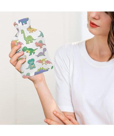 Cute Dinosaur Hot Water Bottle with Plush Cover - Perfect Hand Warmer for Kids & Adults | 26.5x15.3cm | International Shipping Available - Buy Online on GoSupps.com