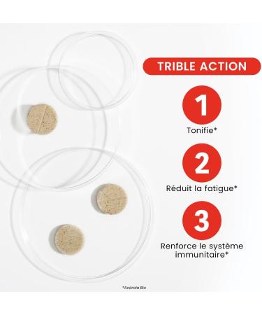 Santarome - Ac rola Bio 1000 - Compl ment alimentaire tonifiant - R duit la fatigue - Enrichi en Vitamine C - 60 comprim s - Vegan - Made In France - Buy Online on GoSupps.com