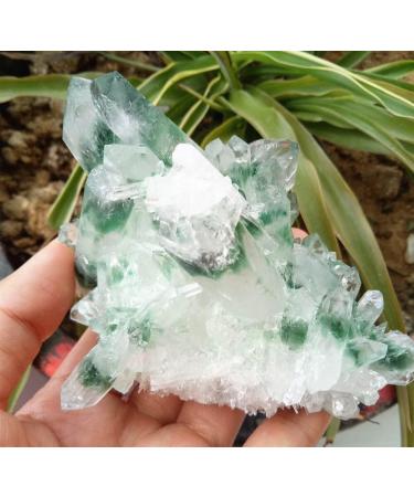 CIMWJOPS Choice of Gifts 300g Natural Green Ghost Quartz Cluster Crystal Cluster Vibration - Buy Online on GoSupps.com