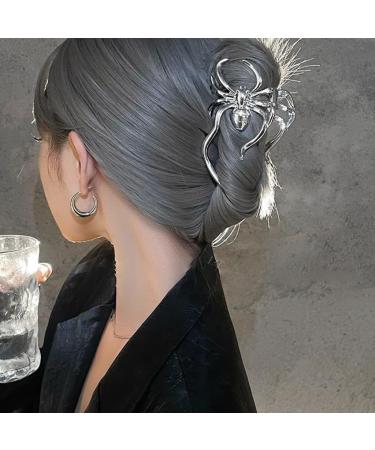 xbiez Punk Spiders Hair Clips Hair Jaw Clips Silver Spiderling Halloween Gothic Hair Styling Araneid Catch Barrettes Gold - Buy Online on GoSupps.com