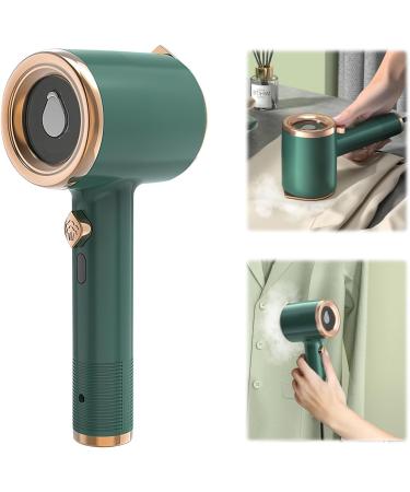 Portable Mini Ironing Machine Handheld Garment Steamer Travel Mini Steam Iron Fast Preheating Steam Dry Ironing for Home and Travel Finest Gift Choices (Green)