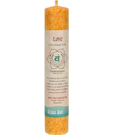 Aloha Bay Chakra Love Candle - Orange Pillar, 1 EA | Aromatherapy & Energy Boost - Buy Online on GoSupps.com