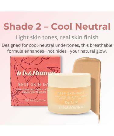 IRIS&ROMEO Best Skin Days SPF30 Whipped Tinted Moisturizer with Vitamin C + Hyaluronic Acid - Shade 2 - Buy Online on GoSupps.com