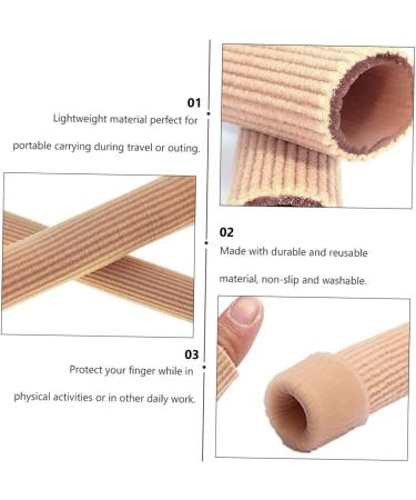 DOITOOL 2pcs Gel Finger Toe Silicone Bandages Thumb Protector - Flesh Color - Buy Online on GoSupps.com