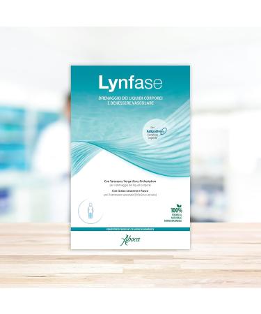 Aboca Lynphase Liquid concentrate 12 bottles for single dose drainage of body fluids and vascular wellbeing with dandelion gold dang orthosiphon buckwheat and Russian - Buy Online on GoSupps.com