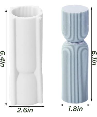 TOPYS Striped Pillar Candle Mold - Ribbed Twist Geometric Design for Aromatherapy and Handmade Soap Making | Silicone Mold for Crafts - Buy Online on GoSupps.com