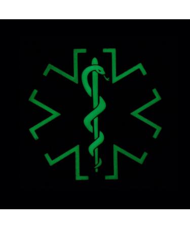 Glow Dark Black PVC EMS EMT Paramedic Morale Patch - Tactical Touch Fastener - Buy Online on GoSupps.com