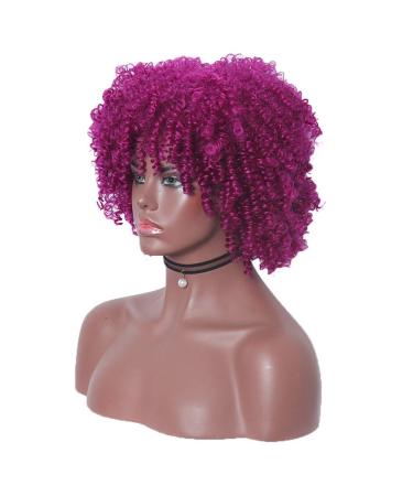 Afro Wig for Women - Red Cosplay Curly Long Hair | Retro 60s 70s 80s Party Synthetic Wig - Buy Online on GoSupps.com