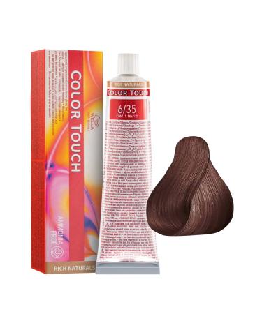 6/35 Dark Golden Mahogany Blonde Wella Color Touch Rich Naturals Ammonia Free 60ml