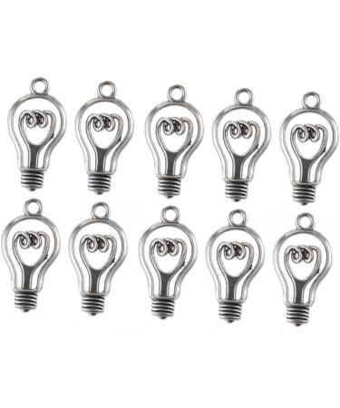 Lurrose Alloy Pendant 30 Pcs Light Bulb Charms Spacer Beads Bulb Pendants Earring Charms Handmade Pendant Accessories Bags - Buy Online on GoSupps.com