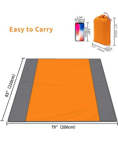 AOCKTOBAR Beach Blanket Waterproof Sandproof  96''108'' Picnic Beach Blankets Oversized for 4-7 Adults  Lightweight & Durable Beach Mat Quick Drying for Beach Travel  Camping  Hiking Orange(200*210) - Buy Online on GoSupps.com