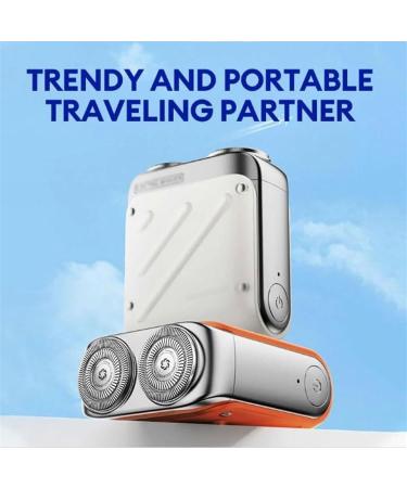 Beard Shaver Traveler Mini and Portable Suitcase Design Double-Ring Magnetic Cutter 2024 Men's Favorite Portable Mini Electrict Shaver PX7 Waterproof Razor(Blue) - Buy Online on GoSupps.com