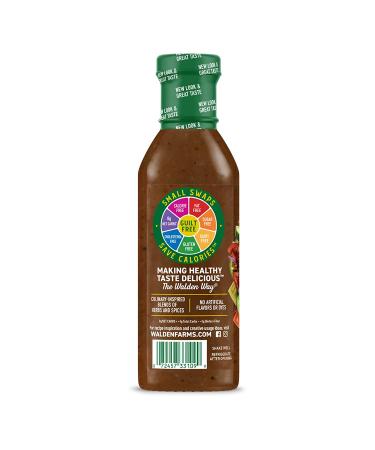 Walden Farms Sun-Dried Tomato Vinaigrette Dressing 12 oz - Sugar Free, Keto and Kosher - Fresh Tangy Salad Topping with 0g Net Carbs - Natural Flavors - Buy Online on GoSupps.com