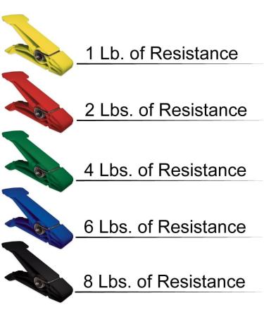 Resistive Pinch Pin Hand Exercisers (5 Count) - Assorted Colors for Hand Strengthening - Buy Online on GoSupps.com