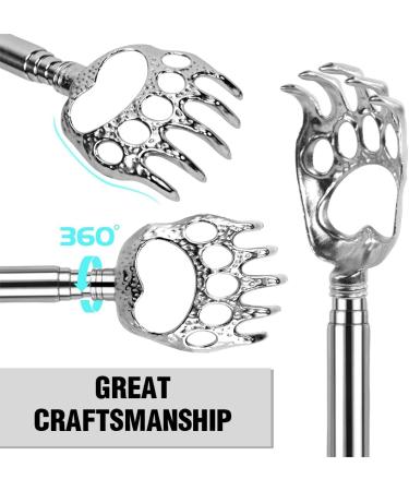 VZUHSW Stainless Steel Telescopic Back Scratcher - 3-in-1 Back Crawler & Massager for Itching Relief - Perfect for Head & Back Massage - 1 Piece - Buy Online on GoSupps.com