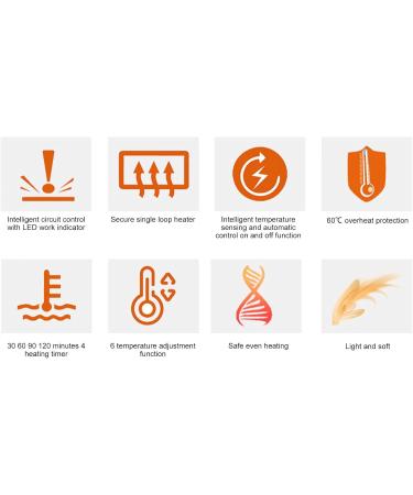 Approxicus Heating Pillow - Dark Gray Adjustable Belt 6 Temps & 4 Timers Washable Electric Heating Support for Cramps (EU Plugs 220-240V) - Buy Online on GoSupps.com