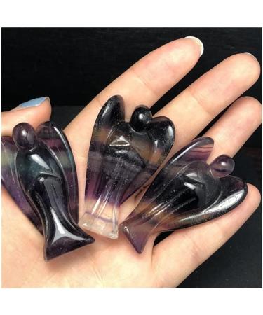 Natural Crystal Rough 1 Piece Natural Fluorite Crystal Carved Angel Reiki Beautiful Craft Stones - Buy Online on GoSupps.com
