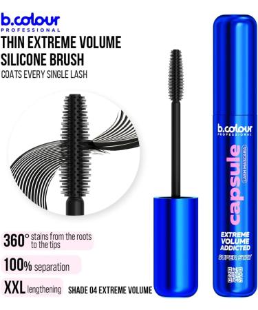 B.COLOUR PROFESSIONAL Super resistant black mascara / 04 Extreme volume CAPSULE - Buy Online on GoSupps.com