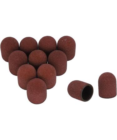 120 Grit Nail Art Sanding Caps Manicure Polishing Grinding Bands Nail Drill Bits Set with Shaft Suitable for Nails Glass Plastic Metal Stone Ceramic Tiles - Buy Online on GoSupps.com