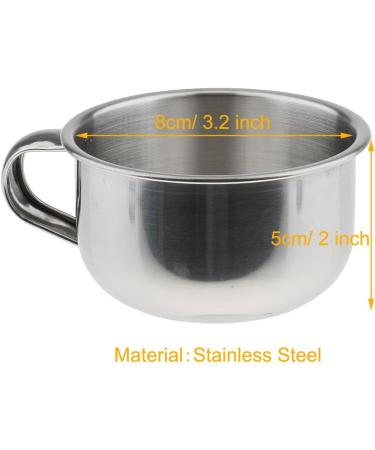 Buy Gazechimp Stainless Steel Men's Shaving Bowl with Handle | Durable Shaving Mug for Shaving Soap - International Shipping Available - Buy Online on GoSupps.com