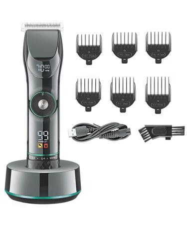 Hair Clippers Professional men adjustable hair trimmer finishing hair clipper electric rechargable hair cutter beard trimer with charger base With box