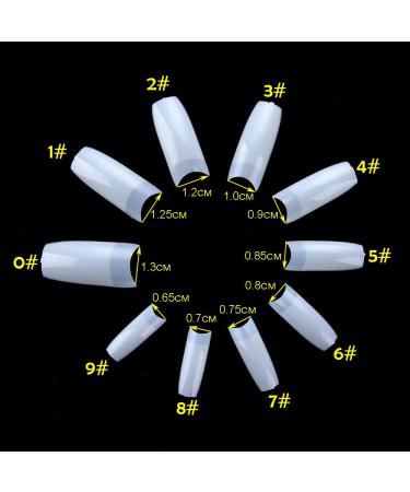 MuYwa 500pcs Acrylic French Nail Tips with Clipper - Natural | for Salons & DIY Nail Art - Buy Online on GoSupps.com