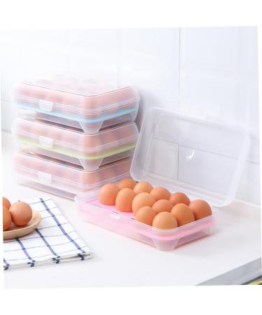 Hohopeti 3pcs Egg Tray Egg Storage Unit Egg Holder Refrigerator Containers White Egg Plate Egg Case re-usable White 25*15.5*7.2cm - Buy Online on GoSupps.com