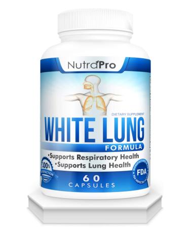 White Lung by NutraPro - Lung Cleanse And Detox.Support Lung Health. Supports Respiratory Health. 60 Capsule - Made in GMP Certified Facility. 60 Count (Pack of 1)