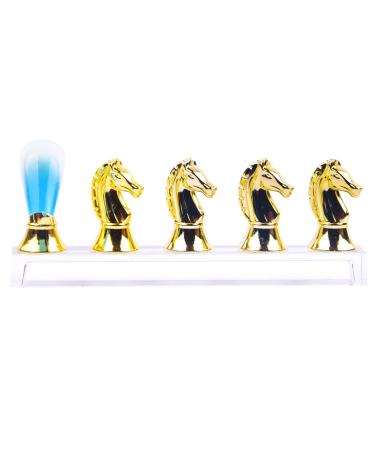 Ycyan 1 Set Nageldisplay Exercise stand acrylic nail stands for pressing down nail display exercise stand with magnetic base nail tip holder for salon and at home DIY manicure (gold)