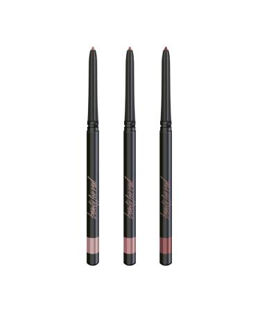 Beauty For Real D-Fine Lip Liner Pencil - Set of 3: Neutral Light  Neutral & Neutral Deep - Define  Enhance & Perfect Lip Shape - Creamy Texture for Easy Application - No Sharpener Required 3 Count (Pack of 1) Gift Set