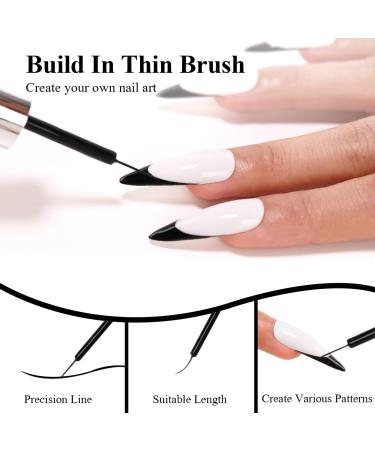 Imtiti Gel Nail Polish Liner 8 ml French Black Gel Nail Polish Liner Classic Black Gel Tip Liner for Nail Painting Soak Off UV LED Nail Liner Gel for Nail Salon Manicure Swirl Nail Design black nail polish liner - Buy Online on GoSupps.com