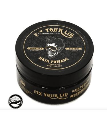 Fix Your Lid Medium Hold High Shine Hair Pomade for Men 1.7oz Water Based