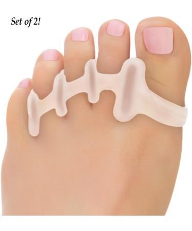 Collections Etc Pain Relief Gel Toe Straighteners - Set of 2 (White, One Size) - Buy Online on GoSupps.com
