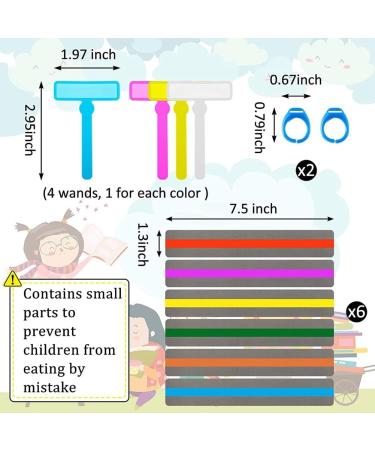 12 Colorful ADHD Dyslexia Guide Strips - Enhance Focus & Learning | Fast International Shipping - Buy Online on GoSupps.com