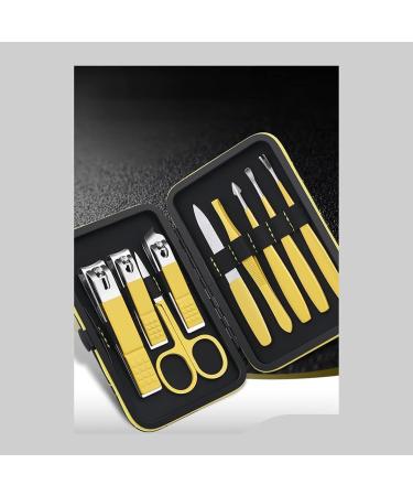 Nail Clippers Set Nail Clippers Set Sharp Nail Clippers Built-in Nail File 9 Pieces of Household Black Yellow Man and Woman (Color : A) - Buy Online on GoSupps.com