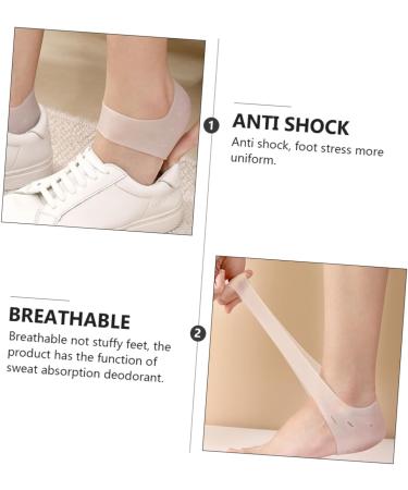 FRCOLOR 4pcs Heel Silicone Pads - High Heel Insoles & Toe Protectors for Men & Women | Anti-Crack Cushioning - Buy Online on GoSupps.com