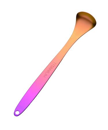 TE to TE KT-31 Pure Titanium Japanese Tongue Cleaner  Moss & Premium II  Matte Peach  Total Length 5.9 inches (150 mm) (Matte Peach)