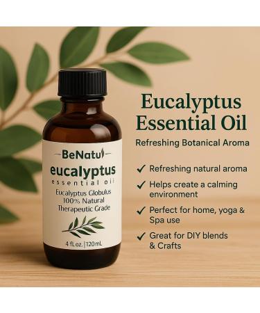 Eucalyptus Essential Oil 120ml with Dropper Pure Aromatherapy Oil - Buy Online on GoSupps.com