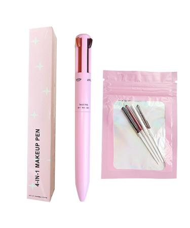 Deno 4-in-1 Makeup Set: Eyebrow Pencil Eyeliner Lip Liner and Highlighter. Multicolored Eyebrow Pencil Waterproof Eyebrow Pencil for Eyes Lips and Face.