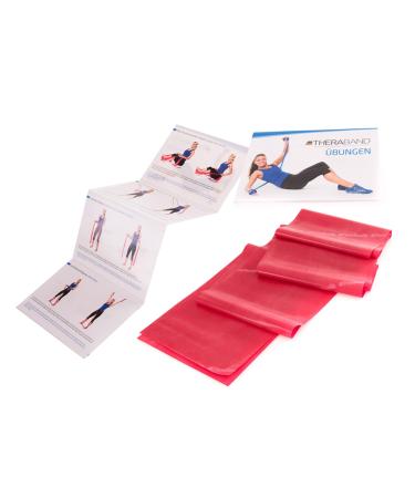 Theraband Original fitness band - 2.5m resistance band for full body training strength & flexibility - ideal for physiotherapy fitness & sport red - Buy Online on GoSupps.com