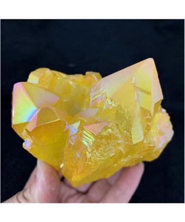Natural Rock Crystal Clusters Colorful Angel Aura Electroplated Quartz Minerals Specimen Ornament Home Decorative Stone Flowers Raw Stones and Minerals (Size : F/300-330g) (Size : B/150-180g) - Buy Online on GoSupps.com