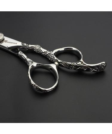 6-inch personalized rose printing hair scissors set hair stylist barber special tools (Scissors set) - Buy Online on GoSupps.com