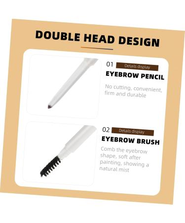FOMIYES 2pcs Double-headed Waterproof Eyebrow Pencil Gray Eyebrow Pencil Cosmetic Tool Brush To Rotate Wild 1 count (Pack of 1) Assorted Color - Buy Online on GoSupps.com