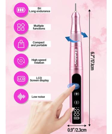 Kalolary Electric Nail Files 20000RPM Professional Nail Drill for Acrylic Nails Gel Portable USB Electric Nail Drill with 13 Drill Bits 30 Sanding Bands Manicure Pedicure Kit for Home Nail Salon - Buy Online on GoSupps.com
