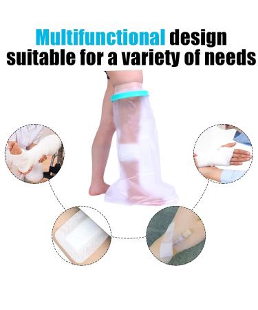 Full Leg Waterproof Cast Cover - Reusable Protector for Broken Thigh, Knees, and Feet - Keep Bandage/Plaster/Cast Dry in Shower - Buy Online on GoSupps.com