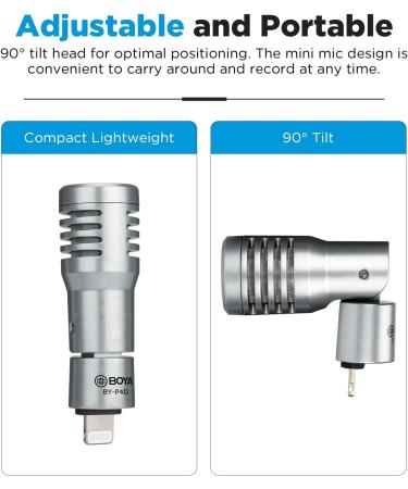 BOYA BY-P4D Mini Microphone for iPhone iPad - Professional Plug and Play Lightning Mic for Video Recording and Vlogging - Buy Online on GoSupps.com