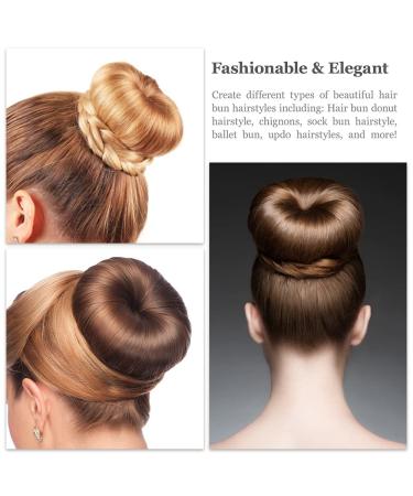 Donut Bun Maker Set - 7pcs Hair Bun Makers, 5 Elastic Bands & 20 Pins - Perfect for Stylish Hair Buns - Buy Online on GoSupps.com