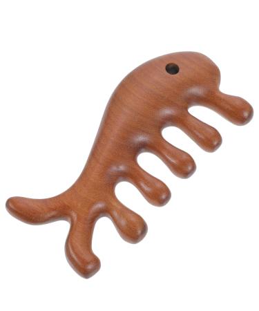 Beavorty 5-in-1 Fish-Shaped Wooden Massage Comb for Scalp Portable Wide Tooth Hair Tool - Perfect for Men - Buy Online on GoSupps.com