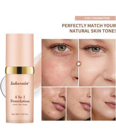  SONGVISON 4-in-1 Liquid Foundation Color Change Concealer Medium & Full Coverage Moisturizer Ultra-Light Color Long-Lasting & Waterproof Skin Tint with Luminous Finish - Buy Online on GoSupps.com